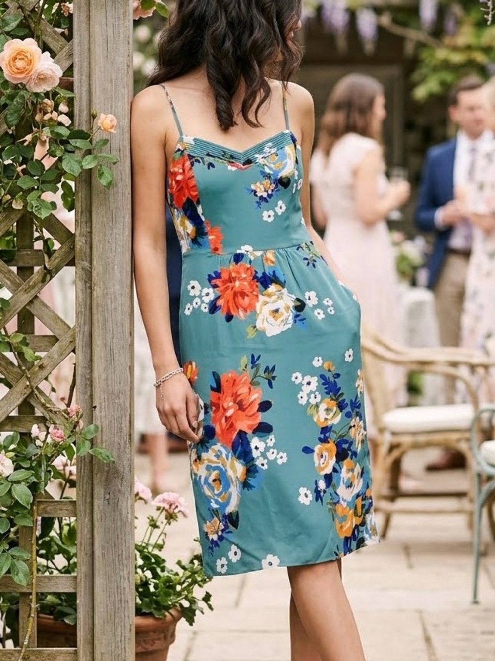 Anthropologie Moulinette Soeurs Dress in Teal Floral